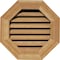 Ekena Millwork Octagonal Gable Vent Functional, Western Red Cedar Gable Vent w/1" x 4" Flat Trim Frame, 24"W x 24"H GVWOC24X2401RFUWR - alternate 1